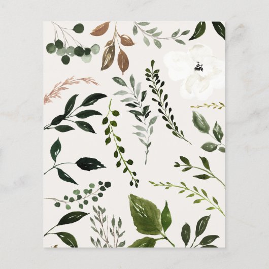Papier budget Rustic Foliing Ferme Faire-part de mariage (Dos)