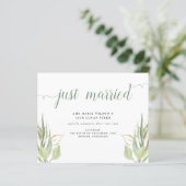 Papier Budget Rustic Green Botanical Mariage Faire-part (Debout devant)