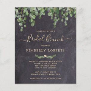 Papier Budget Rustic Green Invitation à la douche nuptial