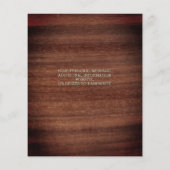 Papier Budget Rustic Green Invitation à la douche nuptial (Dos)