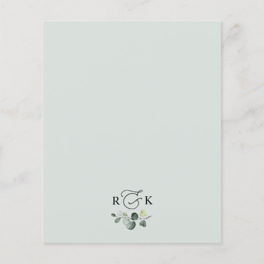 Papier Budget Rustic Green Invitation à la douche nuptial (Dos)