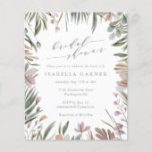 Papier Budget Rustic Green Sage Fête des mariées Invitati (Devant)