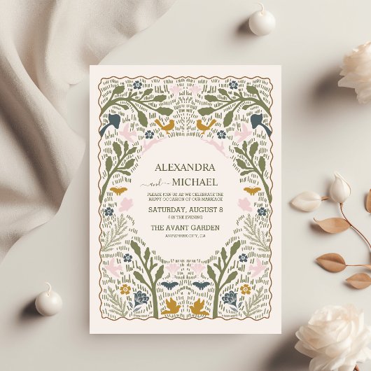 Papier Budget Rustic Green Woodland Mariage