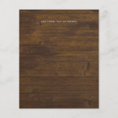 Papier Budget Rustic Green Woodland Wedding Invitation (Dos)