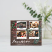 Papier Budget Rustic Happy Holidays Instant Multi Photo (Debout devant)