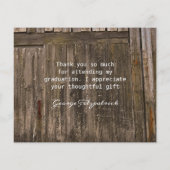 Papier Budget Rustic High School Merci (Dos)