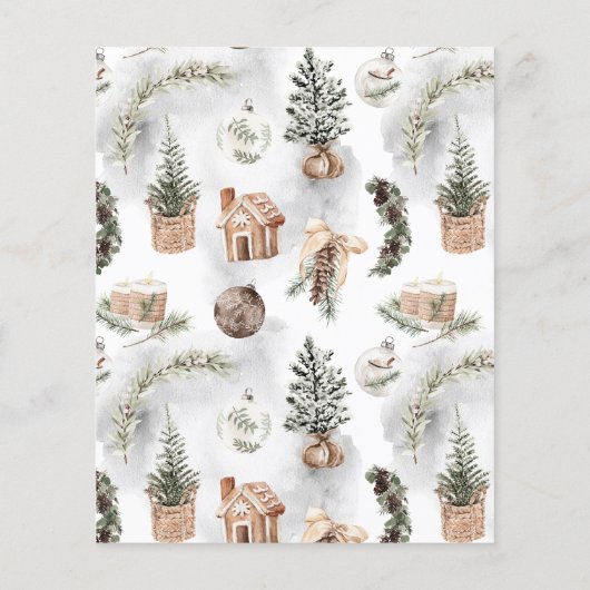 Papier Budget Rustic Holiday Party Invitation (Dos)