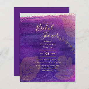Papier Budget Rustic Lavender Gold Fête des mariées Invit