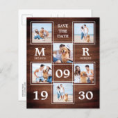 Papier Budget Rustic Mariage Photo Collage Enregistrer La (Devant / Derrière)