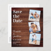 Papier Budget Rustic Mariage Photos QR Code Enregistrer L (Devant / Derrière)