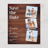Papier Budget Rustic Mariage Photos QR Code Enregistrer L (Devant)