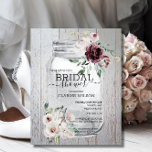 Papier BUDGET Rustic Mason Jar Invitation à la douche nup<br><div class="desc">Budget rustique mason jar invitation nuptiale douche nuptiale.</div>