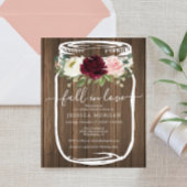 Papier Budget Rustic Mason Jar Invitation de la nuptiale