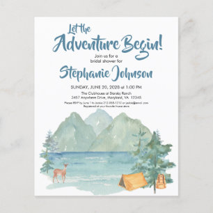 Papier Budget Rustic Mountain Adventure Fête des mariées