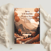 Papier Budget Rustic Mountain Forest Mariage À feuillage 