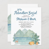 Papier Budget Rustic Mountains Adventure Engagement (Devant / Derrière)