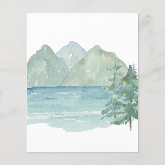 Papier Budget Rustic Mountains Adventure Engagement (Dos)