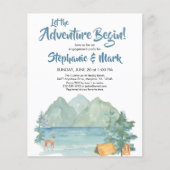 Papier Budget Rustic Mountains Adventure Engagement (Devant)