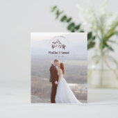 Papier Budget Rustic Mountains Landscape Romantic Photo (Debout devant)