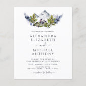 Papier Budget Rustic Mountains Mariage photo (Devant)