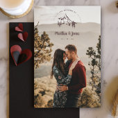 Papier Budget Rustic Mountains Romantic Photo Mariage
