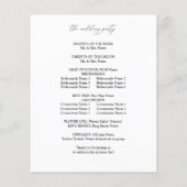 Papier Budget Rustic Neutral Boho Cérémonie de Mariage Fl (Dos)