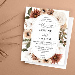 Papier Budget Rustic Neutral Boho Floral Mariage<br><div class="desc">** LE PAPIER SATIN EST PAPIER MINCE. METTEZ À NIVEAU LE PAPIER POUR UN PAPIER PLUS ÉPAISSE. A UNE OPTION POUR ENVELOPPES. *** Économisez de l'argent sur les invitations avec cette petite invitation qui a une option pour les enveloppes. Préparez vos invités pour le mariage extraordinaire avec votre Faire-part de...</div>