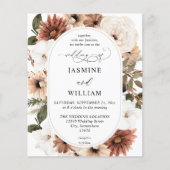 Papier Budget Rustic Neutral Boho Floral Mariage (Devant)