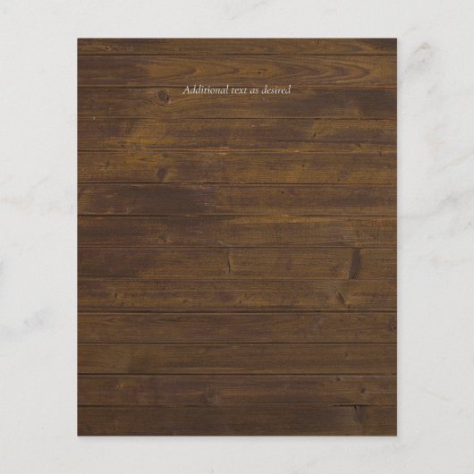 Papier Budget Rustic Noël Mariage Invitations d'hiver (Dos)