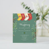 Papier Budget Rustic Noël Mariage Invitations d'hiver (Debout devant)