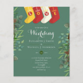 Papier Budget Rustic Noël Mariage Invitations d'hiver (Devant)