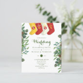 Papier Budget Rustic Noël Mariage Invitations d'hiver (Debout devant)
