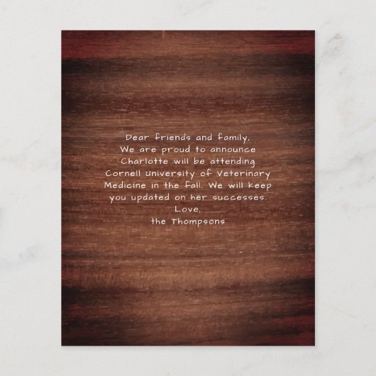 Papier Budget Rustic Photo Collag Faire-part de graduatio (Dos)