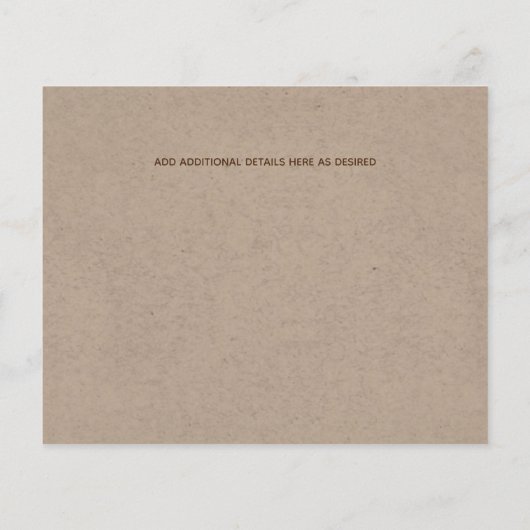 Papier Budget Rustic Photo Collage Enregistrer Les Dates (Dos)