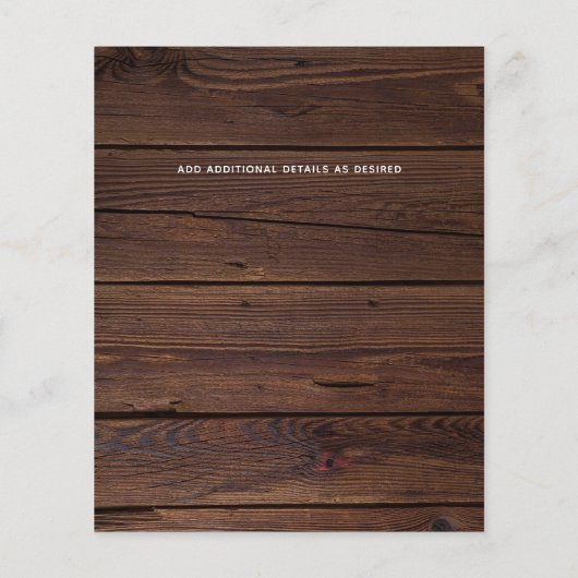 Papier Budget Rustic Photo Collage Invitations de mariage (Dos)