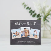Papier Budget Rustic Photo Collage QR Code Enregistrer La (Debout devant)