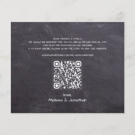 Papier Budget Rustic Photo Collage QR Code Enregistrer La (Dos)