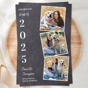 Papier Budget Rustic Photo Graduation Faire-part