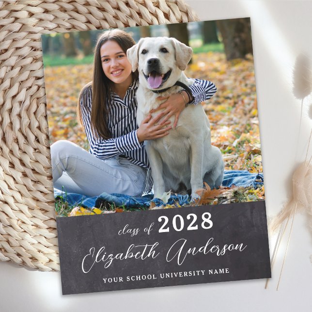 Papier Budget Rustic Photo Graduation Invitation (Créateur téléchargé)