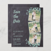 Papier Budget Rustic Photo Greenery QR Code Enregistrer l (Devant / Derrière)