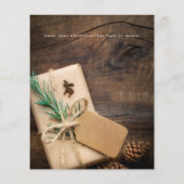 Papier Budget Rustic Reindeer & présent Joyeux Noël (Dos)