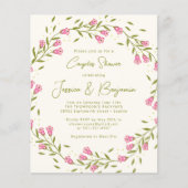 Papier Budget Rustic Rose Garden Fleurs Couples Douche (Devant)