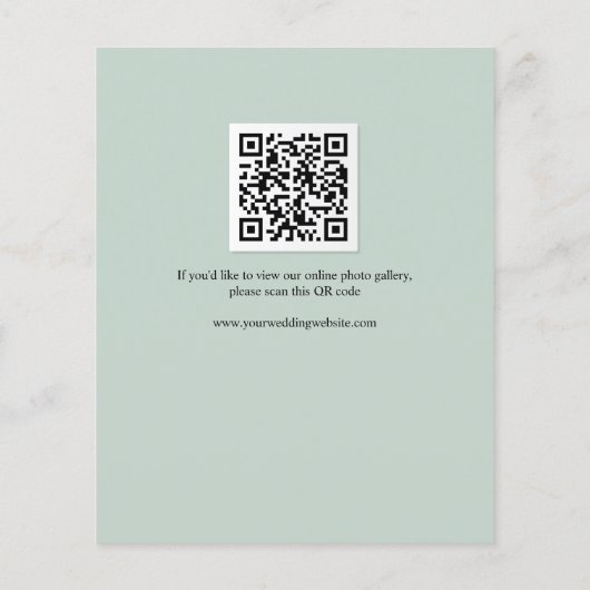 Papier BUDGET RUSTIC Summer Spring Photo MERCI QRcode (Dos)