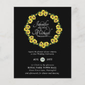 Papier BUDGET Rustic Sunflower Wreath Wedding Invitation (Devant)