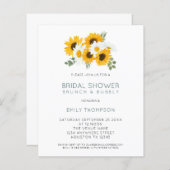 Papier Budget Rustic Sunflowers Invitation de douche nupt (Devant / Derrière)