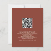Papier Budget Rustic Terracotta Florals QR Mariage Invite (Dos)