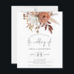 Papier Budget Rustic Terracotta Florals QR Mariage Invite<br><div class="desc">Budget Rustic Terracotta Florals QR Faire-part de mariage. Une petite invitation semi-brillante à prix réduit. Il y a UN par feuille. Ajoutez votre code QR à votre site Web mariage au verso afin que vos invités puissent RSVP et voir tous les détails en ligne sans avoir besoin de pièces jointes...</div>