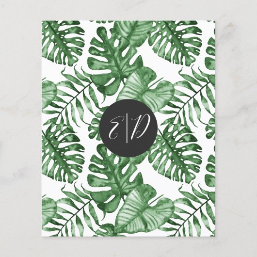 Papier Budget Rustic Tropical Greenergie Faire-part de ma (Dos)