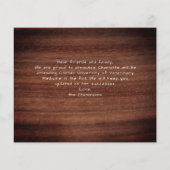 Papier Budget Rustic Wood 3 Faire-part de graduation phot (Dos)