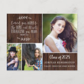 Papier BUDGET Rustic Wood Christian Graduation Verse (Devant)